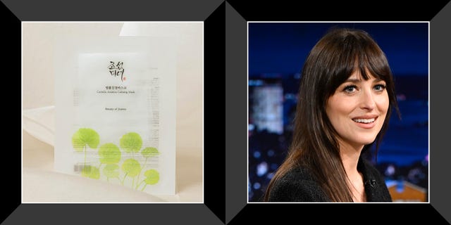 centella asiatica calming mask, dakota johnson