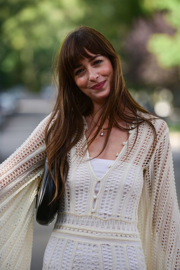 Dakota Johnson Made a Movie Cameo in Sheer Cut-Out Lingerie