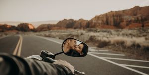 Eyewear, Road, Asphalt, Infrastructure, Road trip, Landscape, Highway, Photography, Sunglasses, Personal protective equipment, 