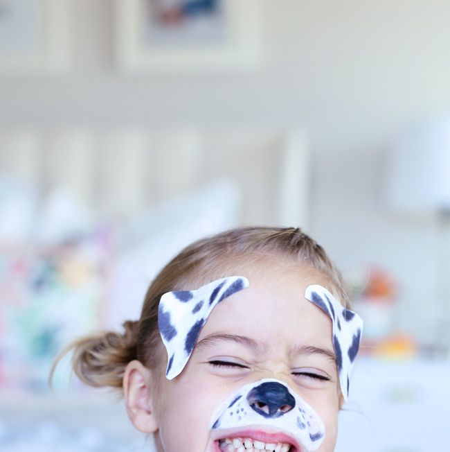 Puppy facepaint  Dog face paints, Face painting easy, Girl face painting