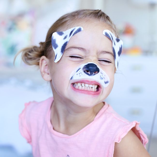 halloween face paint ideas   dalmatian dog