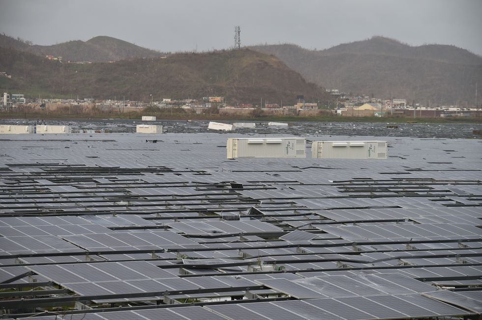 damaged solar panels in puerto rico