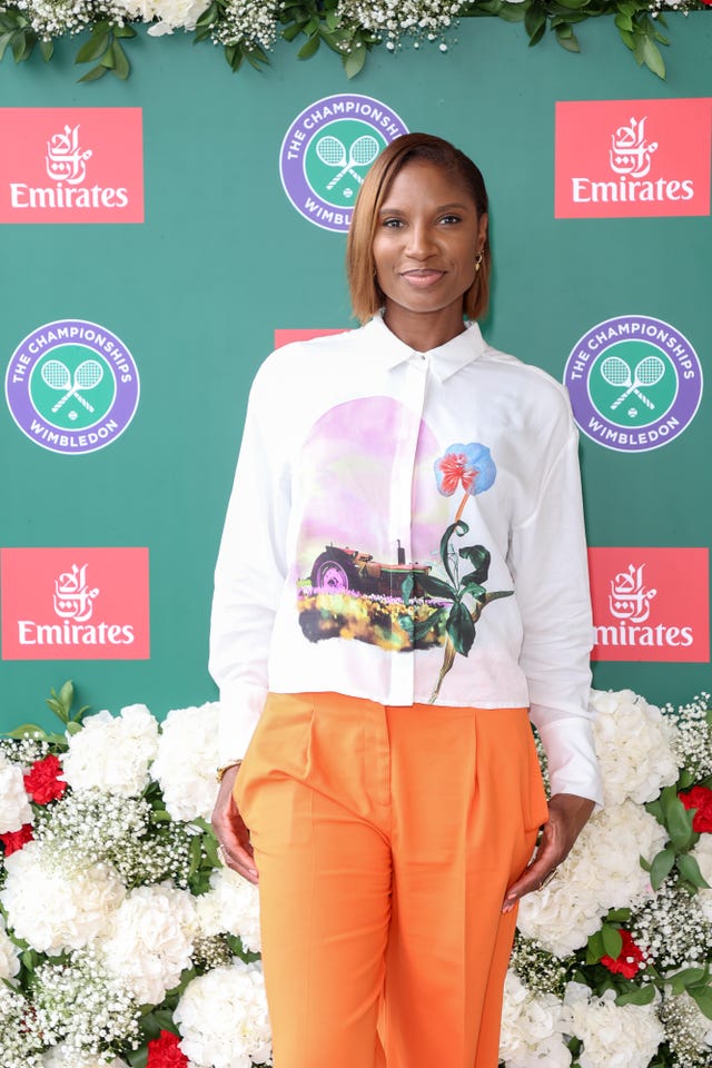 Dame Denise Lewis puts wearable twist on bold trend at Wimbledon