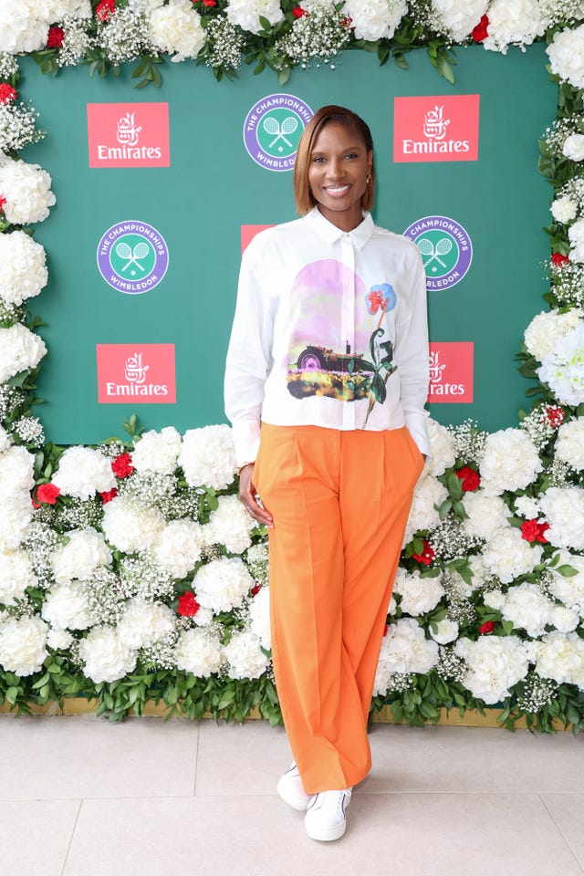 Dame Denise Lewis puts wearable twist on bold trend at Wimbledon