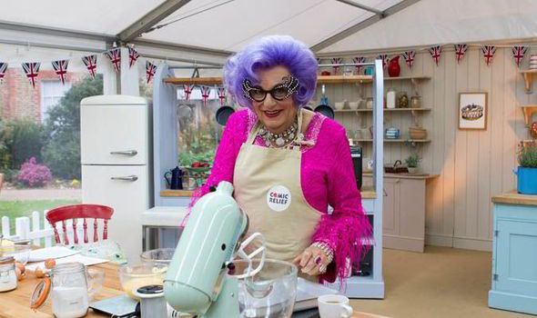 Dame Edna on The Great British Bake Off