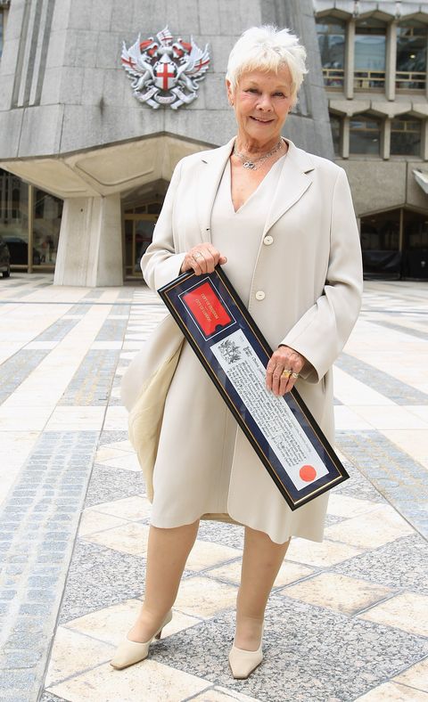 dame judi dench receives the freedom of the city of london