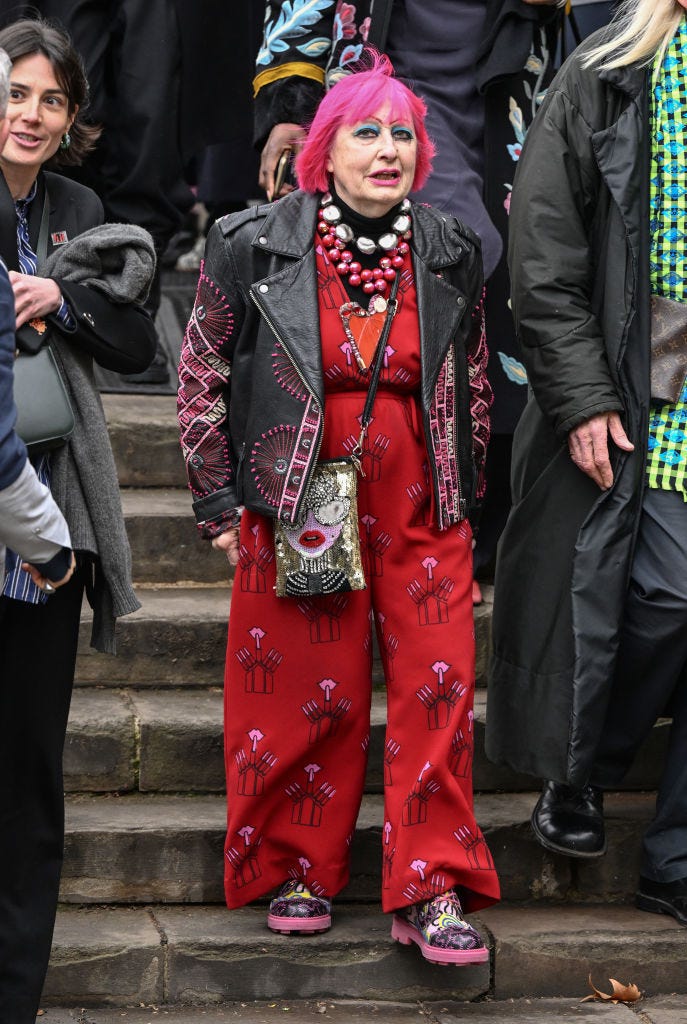 Stars attend memorial for punk designer Vivienne Westwood