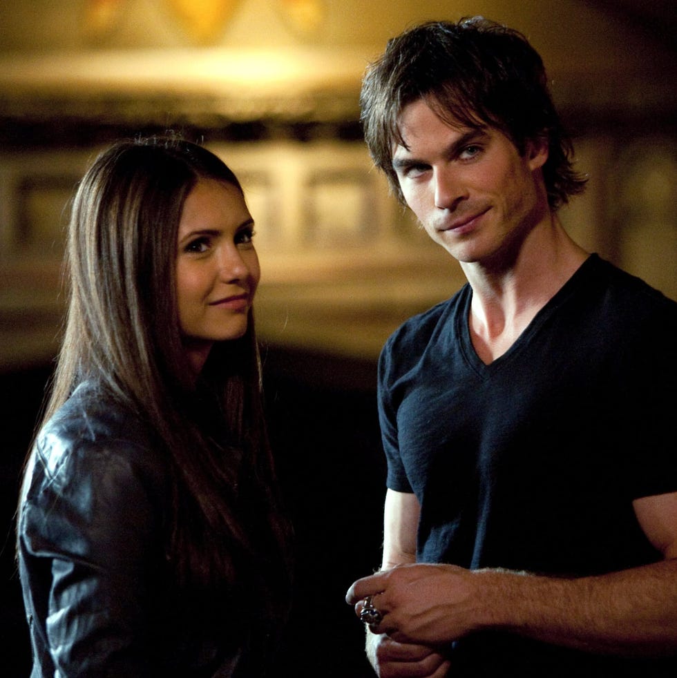 damon salvatore and elena gilbert, the vampire diaries