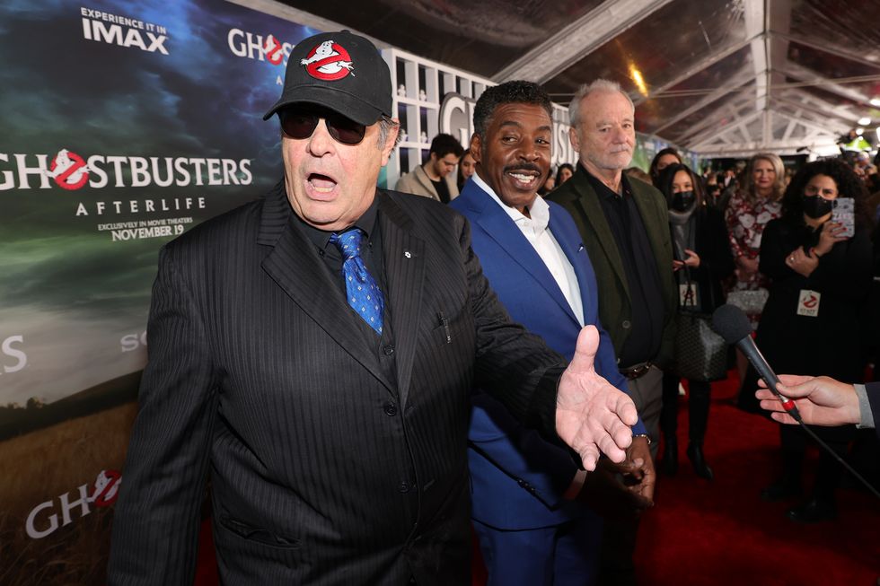 dan aykroyd, ernie hudson, and bill murry at ghostbusters afterlife world premiere