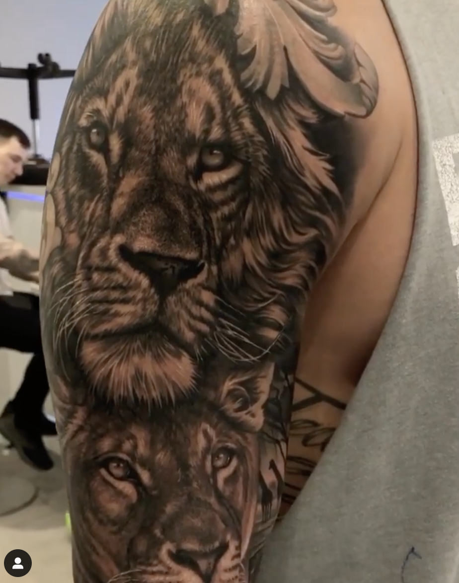 Pin by Brenda Berry on tatt ideas. | Lion head tattoos, Shoulder sleeve  tattoos, Lion tattoo