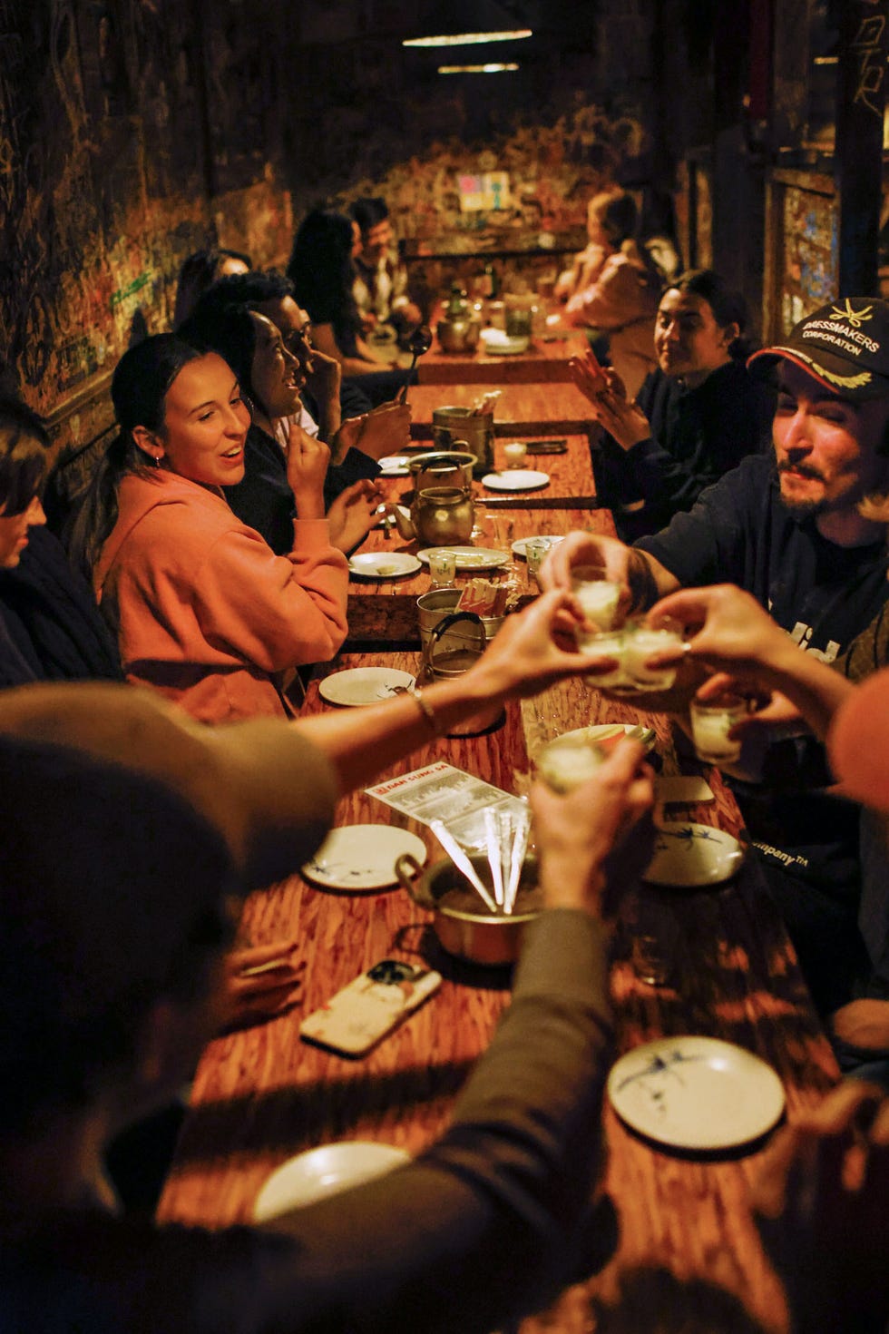 los angeles, ca september 30: people enjoy shots at dan sung sa in koreatown on saturday, sept. 30, 2023 in los angeles, ca. (jason armond / los angeles times via getty images)