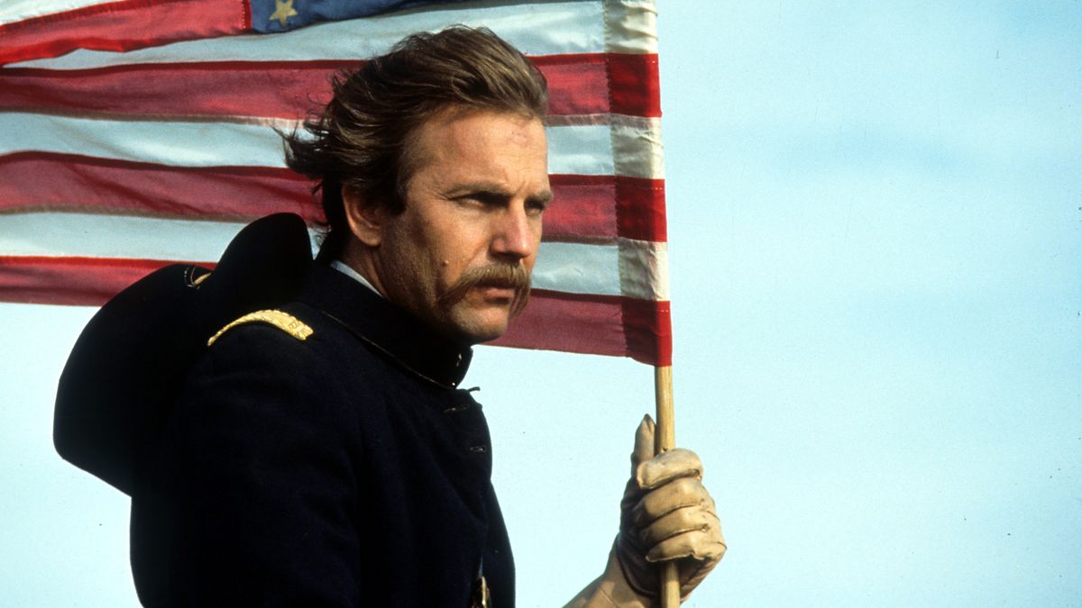 Kevin Costner in 'Dances with Wolves', 1990