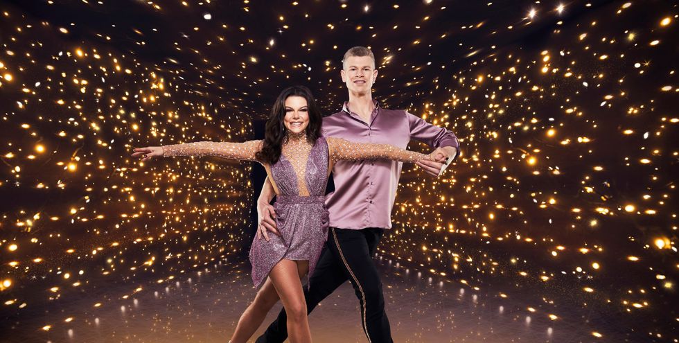 faye brookes and hamish gaman pose in dancing on ice promo shot