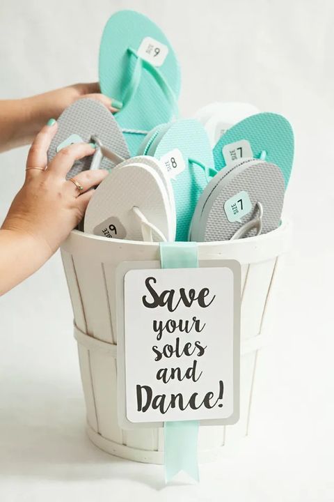dancing shoes basket for wedding