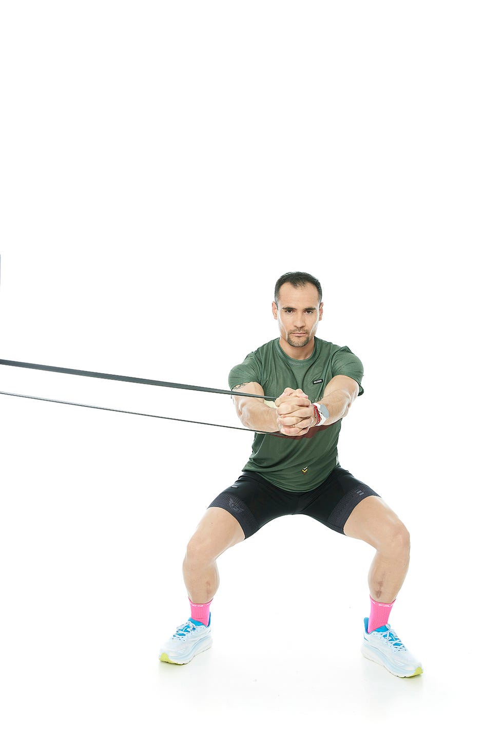 squat con rotación
