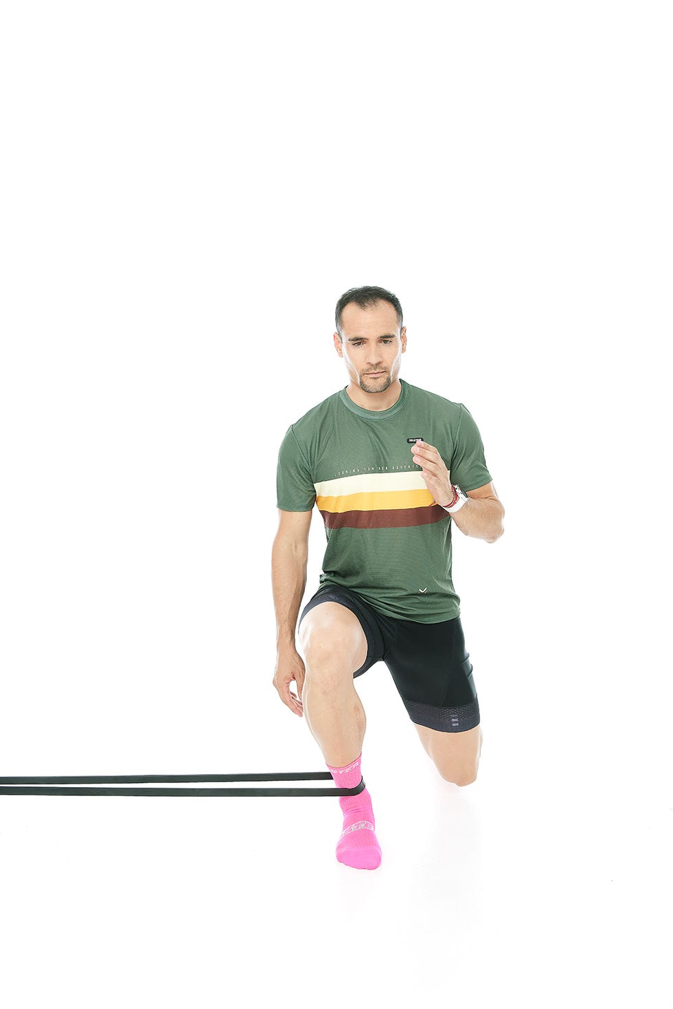 a man running on a track