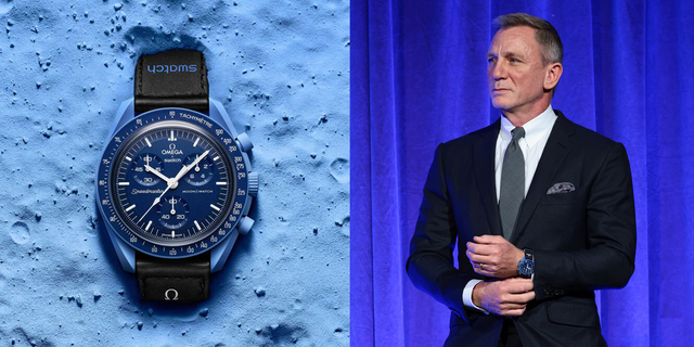 La montre Swatch (inspiration Omega) de Daniel Craig qui a fait sensation à  New York n'est pas chère du tout mais est très difficile à trouver