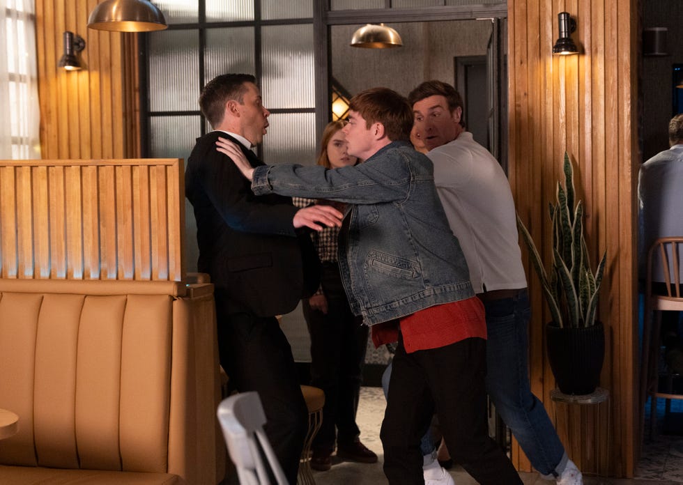 EMBARGOED UNTIL 22/07/2025 00:01 Theo Silverton, Danielle Silverton, Miles Silverton, Todd Grimshaw, Coronation Street theo silverton, danielle silverton, miles silverton, todd grimshaw, coronation street