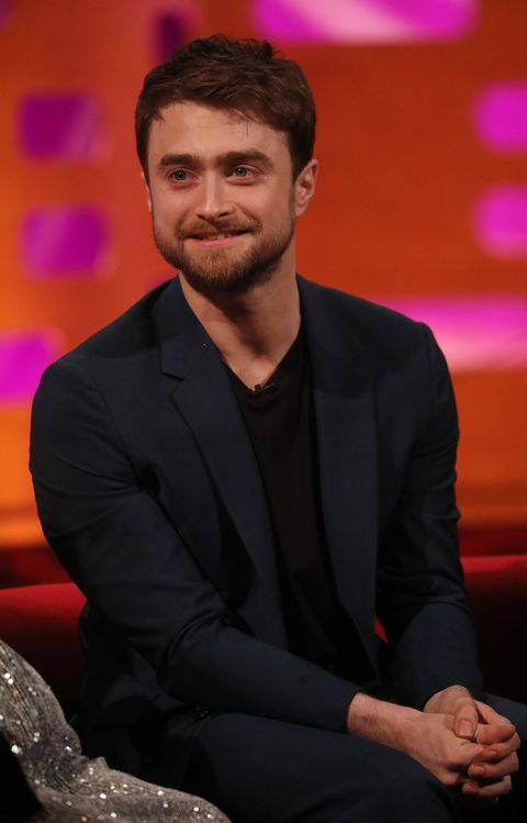 daniel radcliffe during the filming for the graham norton show at bbc studioworks 6 television centre, wood lane, london, to be aired on bbc one on friday evening photo by isabel infantespa images via getty images