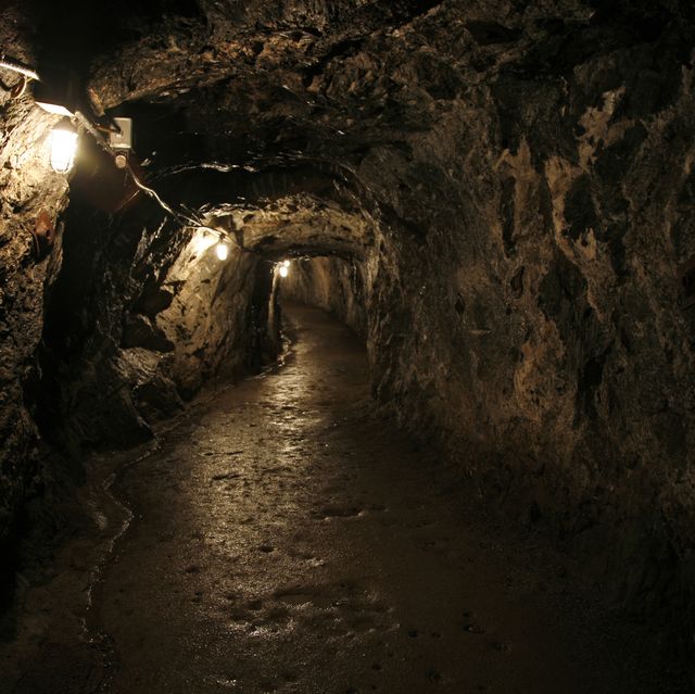 dark and wet sterling hill mine tunnel