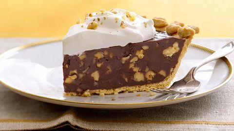 dark chocolate walnut pie - chocolate pie recipes