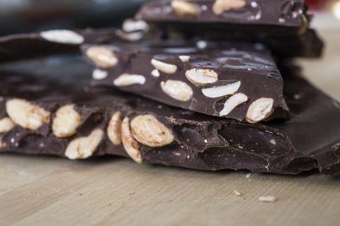 dark chocolate with almonds