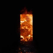 dark doorway of fire