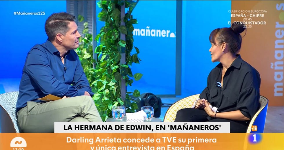 darling arrieta, hermana de edwin arrieta, habla en su primera y unica entrevista en un plato de television