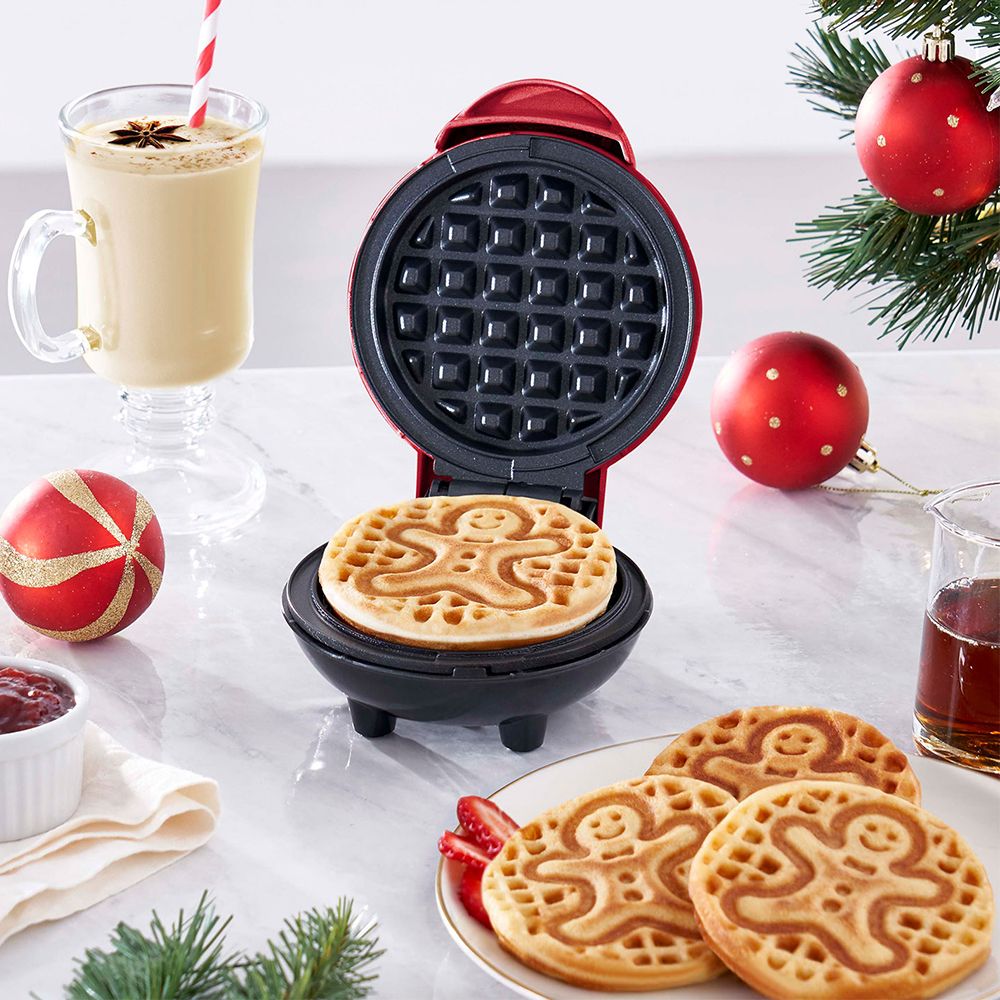 Gingerbread Man Mini Waffle Maker - Make this Christmas Special for Kids  with Cute 4 Inch Waffler