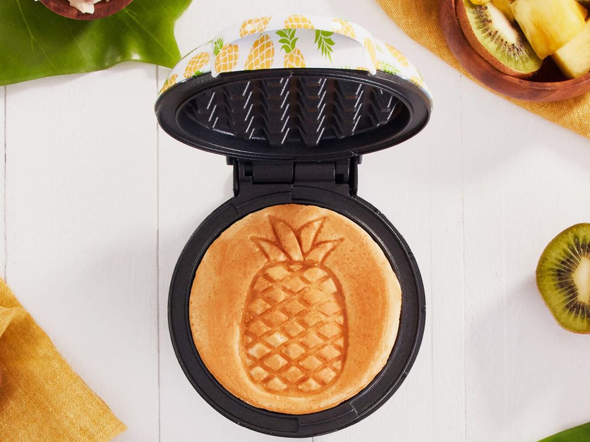 This Mini Waffle Maker Stamps a Pineapple on Your Breakfast for a Summery  Bite