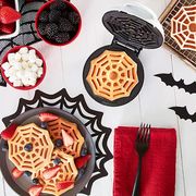 dash spiderweb halloween mini waffle maker