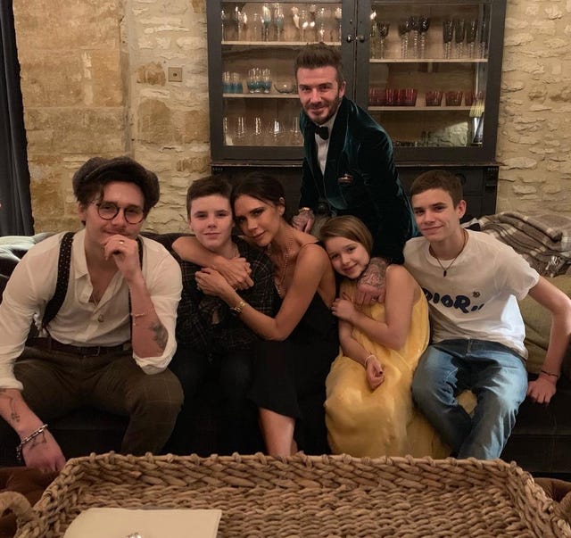 David Beckham con su familia en Miami