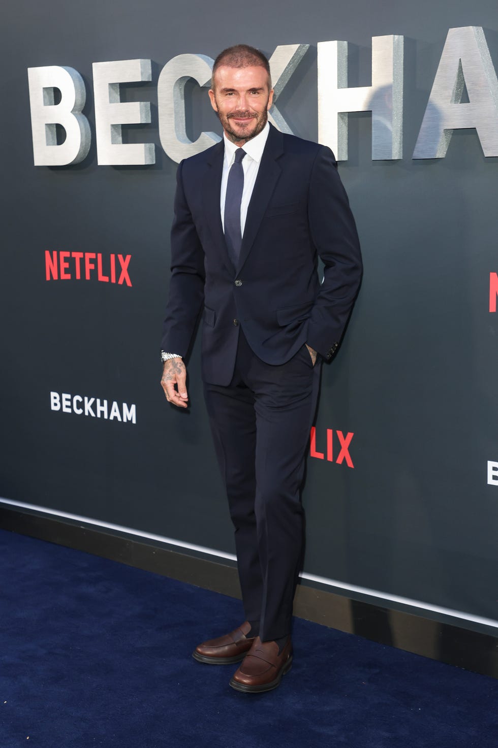 david beckham at the beckham netflix premiere