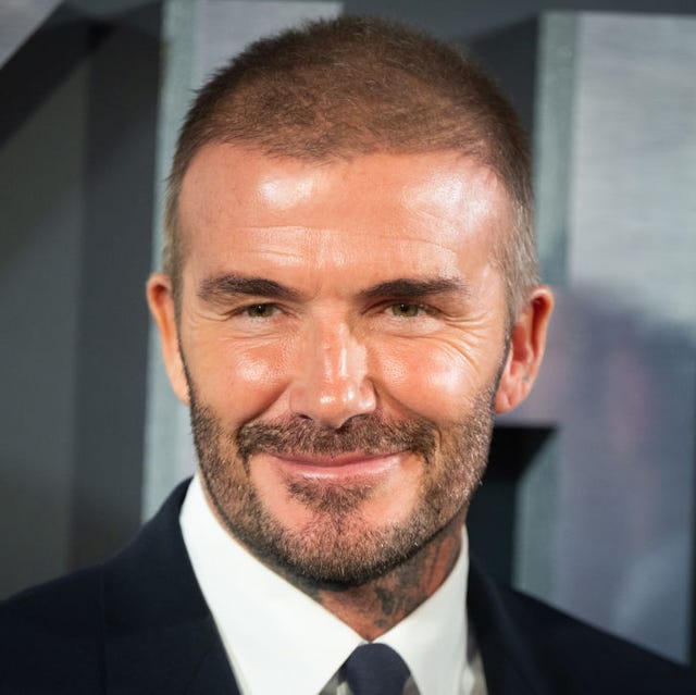 david beckham smiling at the camera