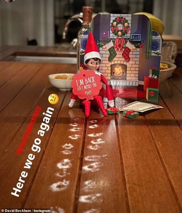 david beckham elf on shelf