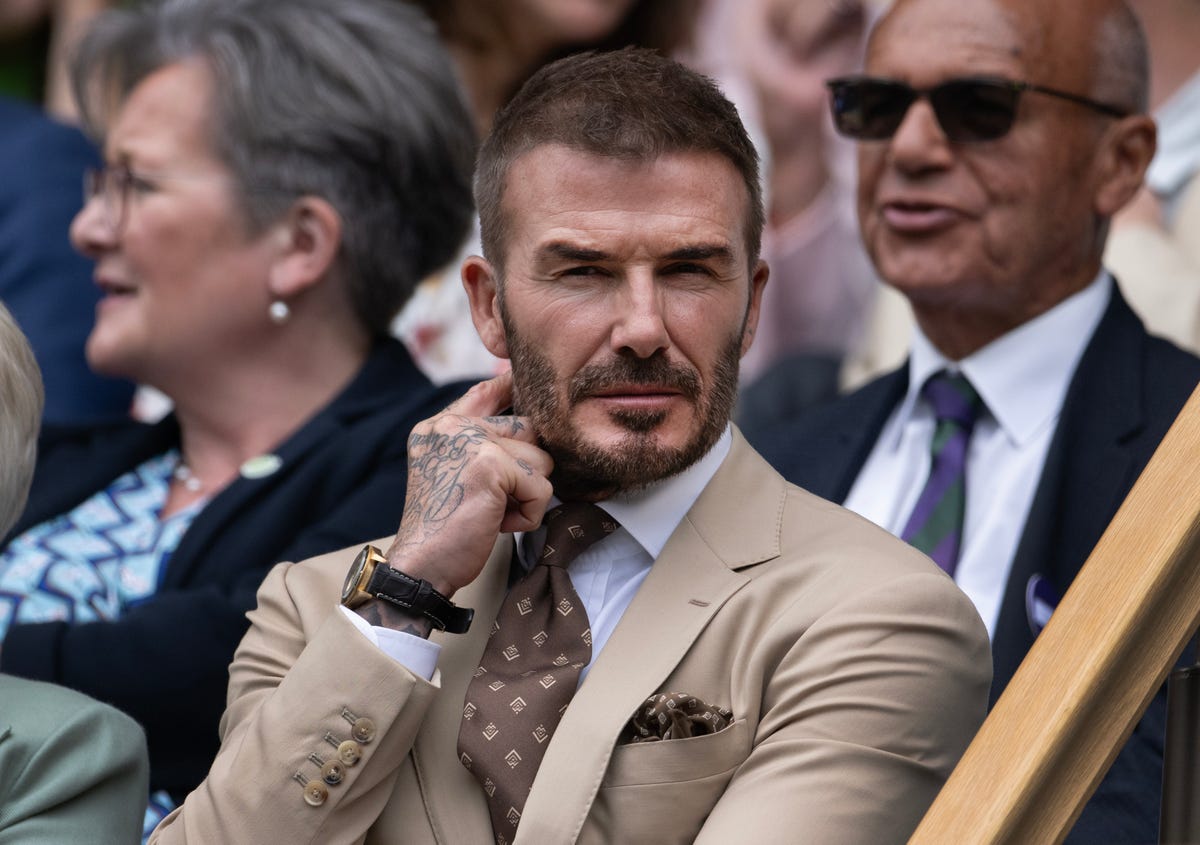 Wimbledon 2023, David Beckham in the stands with his mother