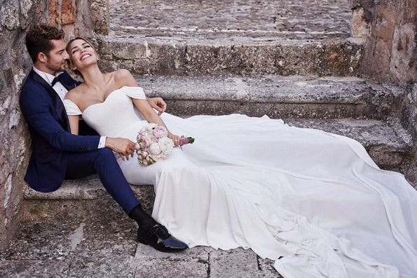 Wedding dress, Photograph, Bridal clothing, Dress, Bride, Gown, Beauty, Sitting, Fashion, Wedding, 