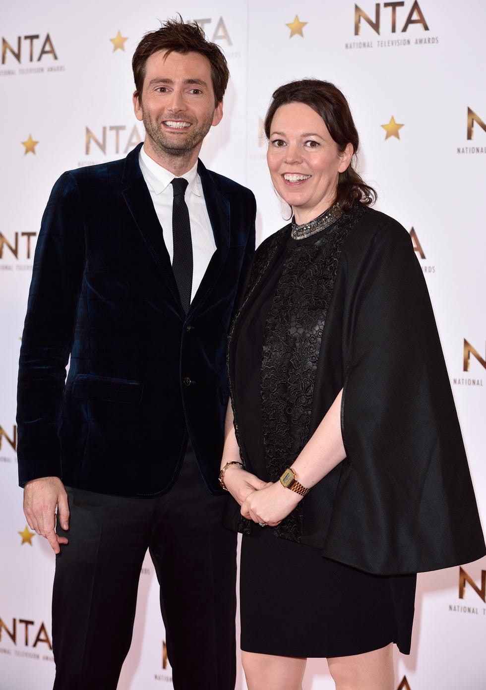 David Tennant and Olivia Colman National Television Awards - Winners Room