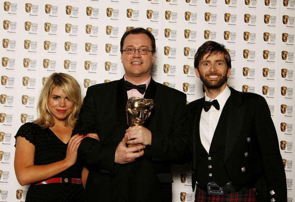 david tennant, russell t davies and billie piper