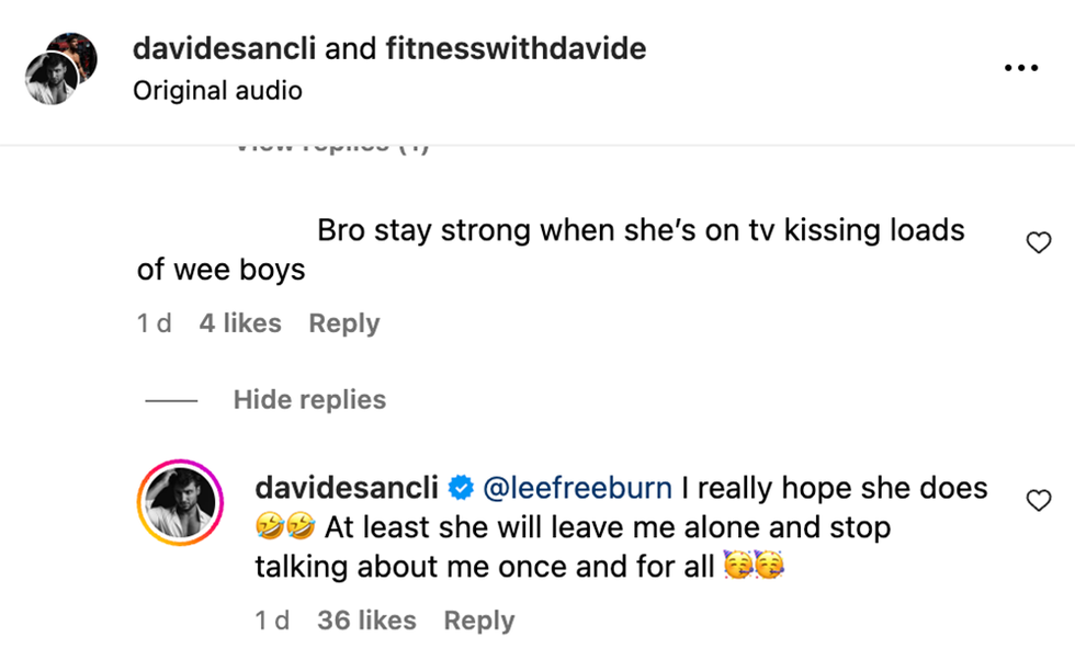 Davide just threw shade at Ekin Su's Love Island All Stars appearance