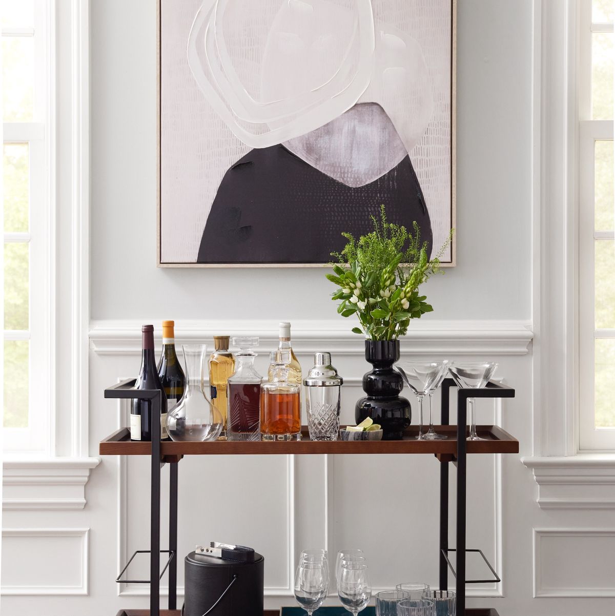 How to Turn Your Bar Cart Into a Statement Piece