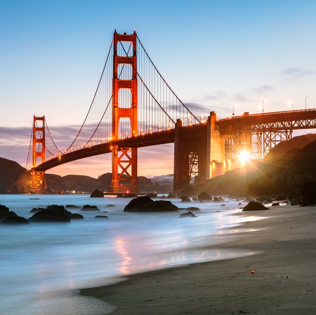 atardecer en el golden gate san francisco