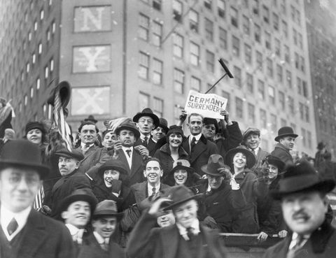 New Yorkers Celebrating Surrender of Germany