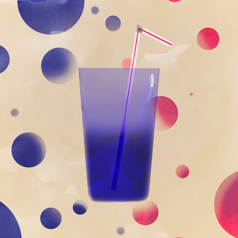 soda art with bubbles