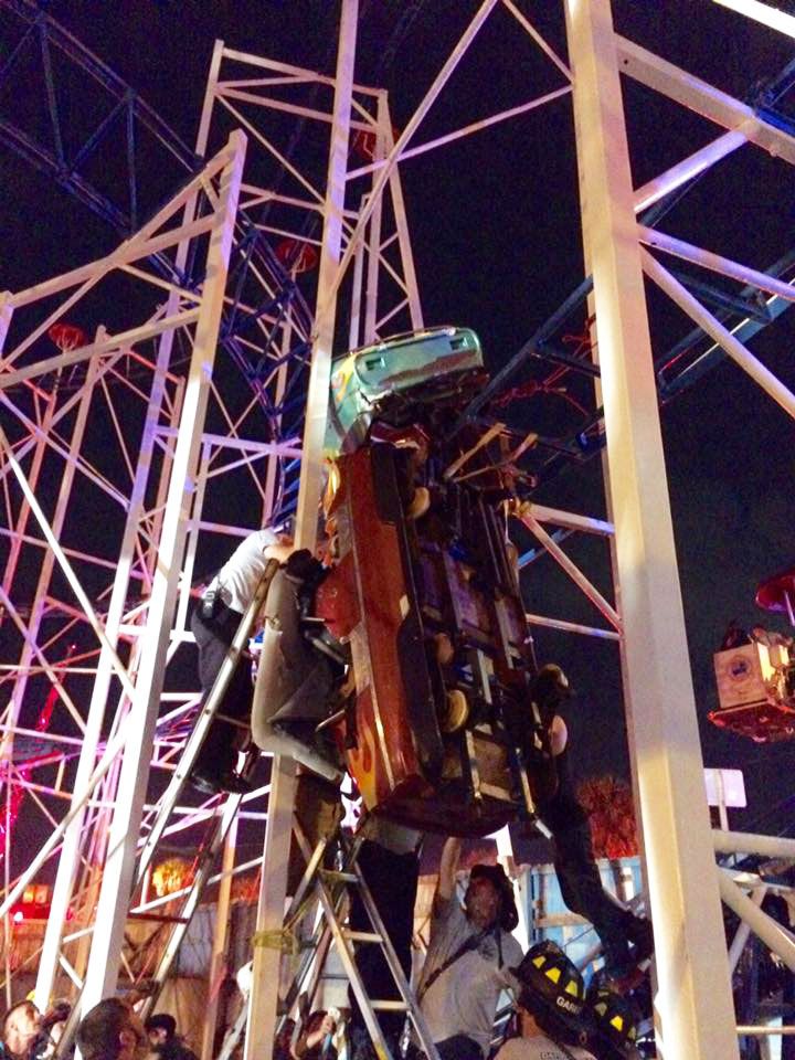 Daytona Beach Roller Coaster Derails Sending Two People Falling