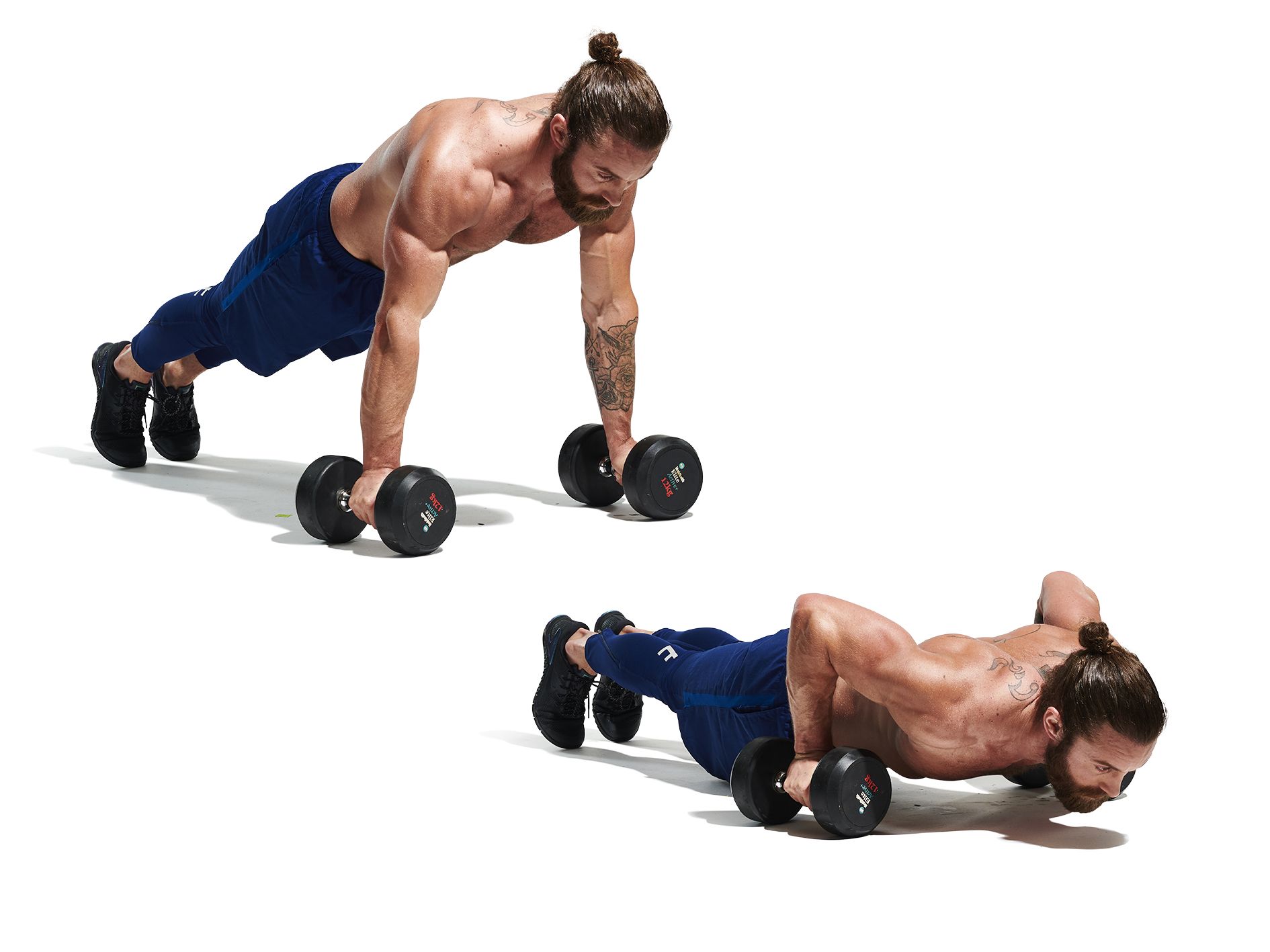 Chest workout using online dumbbells