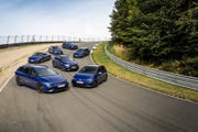 volkswagen r fleet in the “mausefalle” at bilster berg