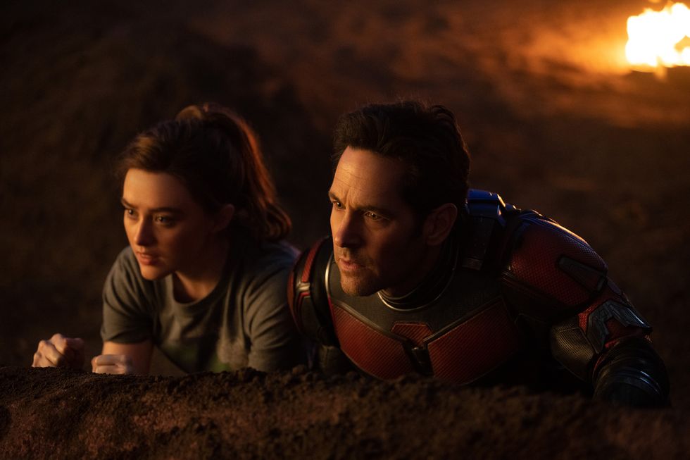 l r kathryn newton as cassandra "cassie" lang and paul rudd as scott langant man in marvel studios' ant man and the wasp quantumania photo by jay maidment © 2022 marvel
