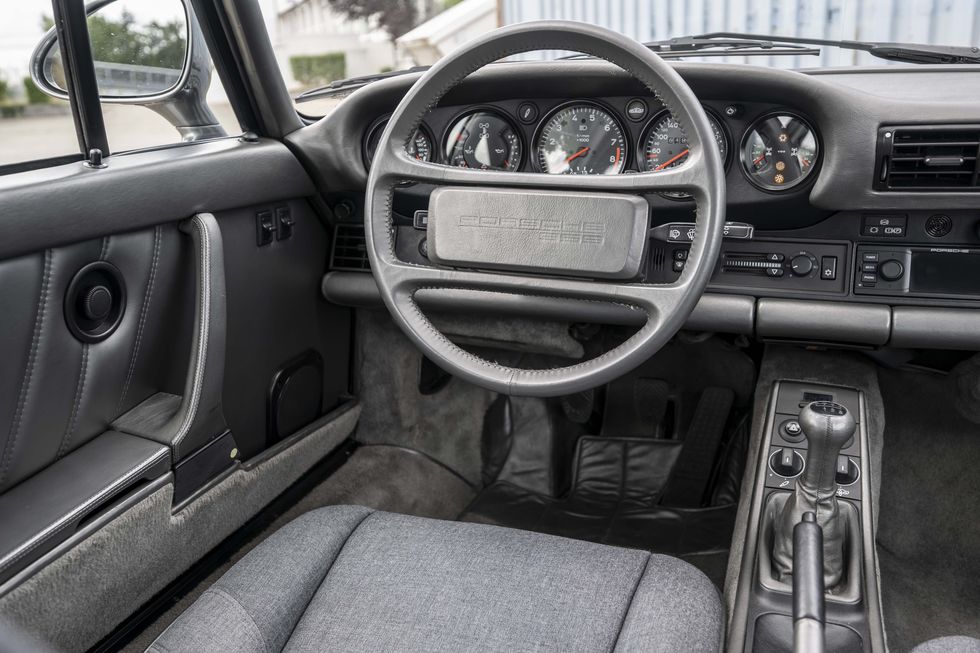 the interior of a car
