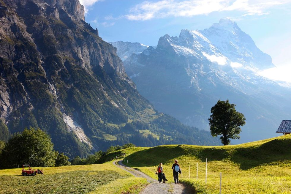 Avondstemming tijdens de wandelafdaling van Grosse Scheidegg naar Grindelwald